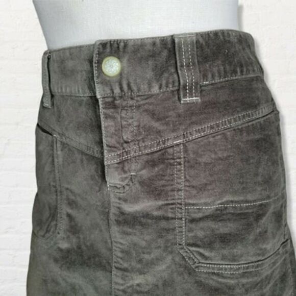 ATHLETA Skirt Brown Washed Velvet Casual Skirt Velveteen Cotton Women's Size 8 - Picture 3 of 10
